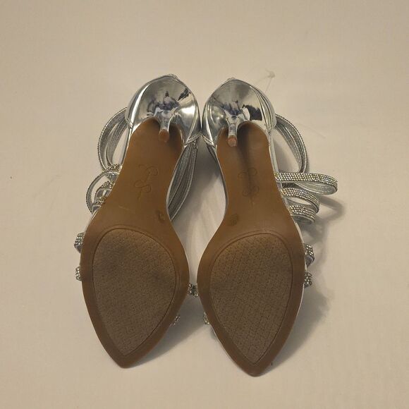BRAND NEW JESSICA SIMPSON RHINESTONE  ELEGANT STRAPPY HEELS SANDALS R3 - Picture 11 of 16